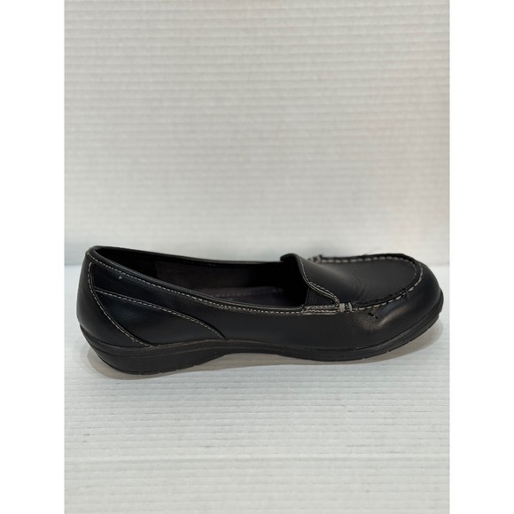 Comfort Plus by Predictions Womens Black Size 7.5W Loafers Flats Slip On Shoes